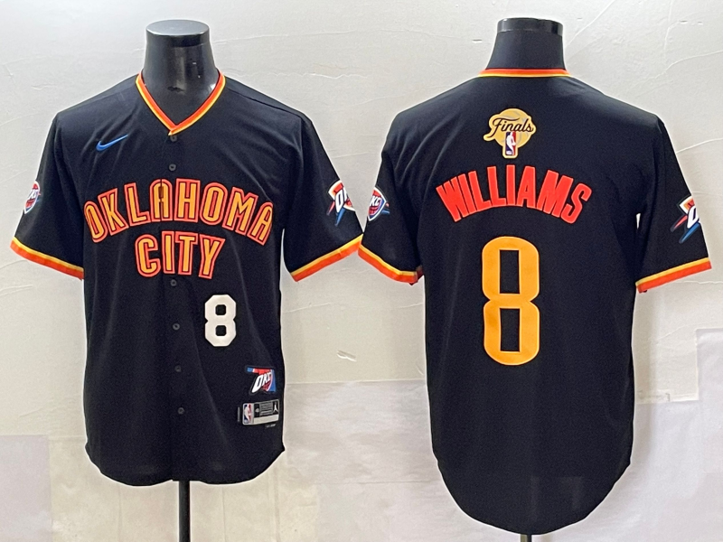 Men 2025 Oklahoma City Thunder #8 Williams black NBA Jersey style 4->oklahoma city thunder->NBA Jersey